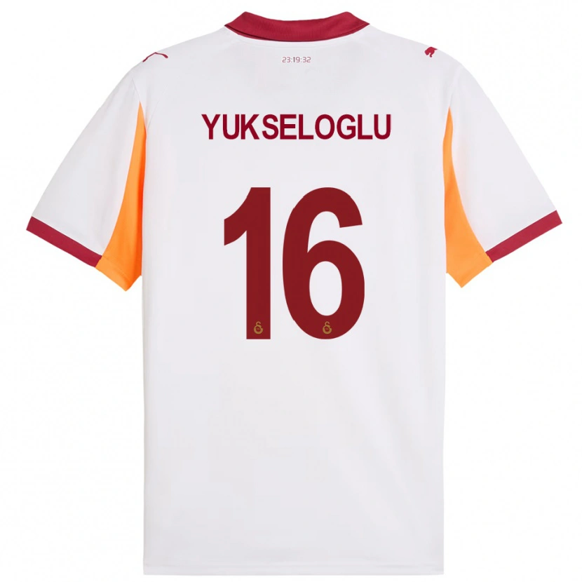 Danxen Kinderen Ayaz Yükseloğlu #16 Wit Rood Uitshirt Uittenue 2025/26 T-Shirt België