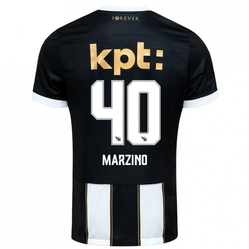 Danxen Kinderen Dario Marzino #40 Zwart Wit Uitshirt Uittenue 2025/26 T-Shirt België