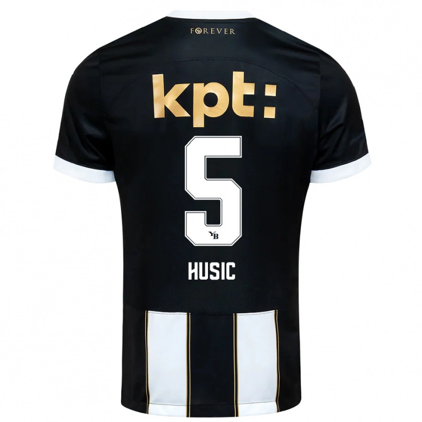 Danxen Kinderen Anel Husic #5 Zwart Wit Uitshirt Uittenue 2025/26 T-Shirt België