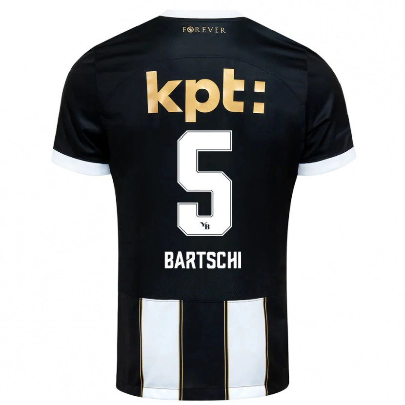 Danxen Kinderen Lorena Bärtschi #5 Zwart Wit Uitshirt Uittenue 2025/26 T-Shirt België