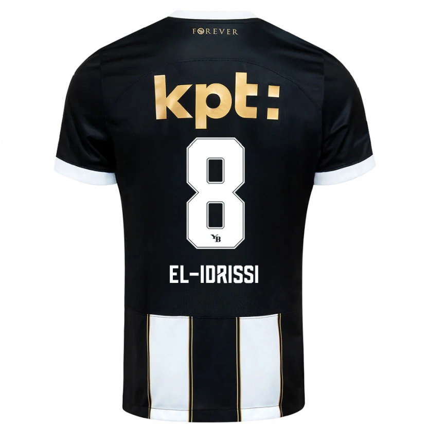 Danxen Kinderen Ben El-Idrissi #8 Zwart Wit Uitshirt Uittenue 2025/26 T-Shirt België