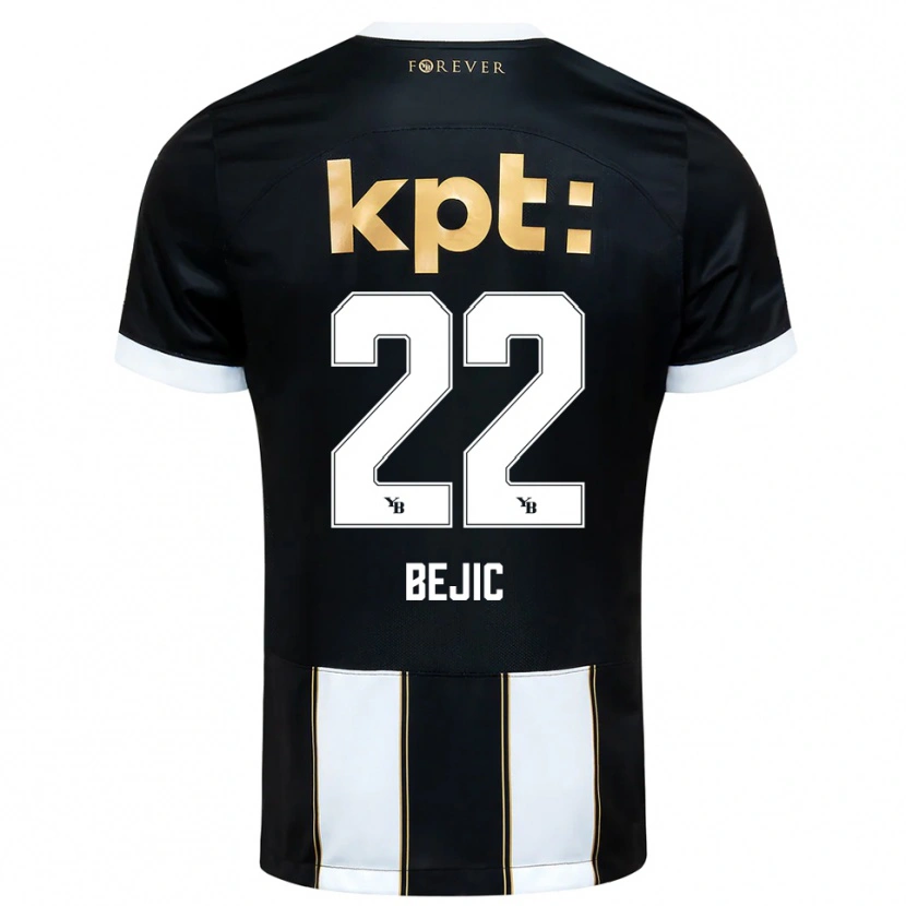 Danxen Kinderen Endrit Bejic #22 Zwart Wit Uitshirt Uittenue 2025/26 T-Shirt België