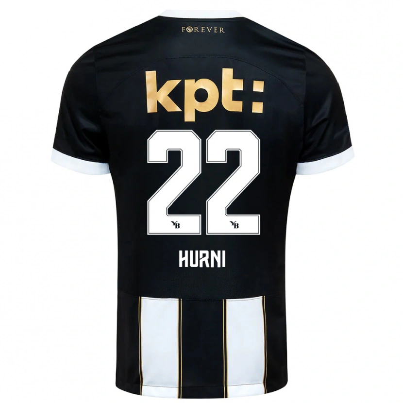 Danxen Kinderen Thaïs Hurni #22 Zwart Wit Uitshirt Uittenue 2025/26 T-Shirt België