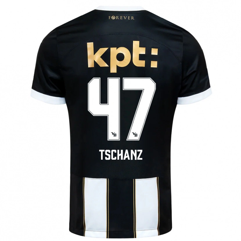 Danxen Kinderen Noë Tschanz #47 Zwart Wit Uitshirt Uittenue 2025/26 T-Shirt België