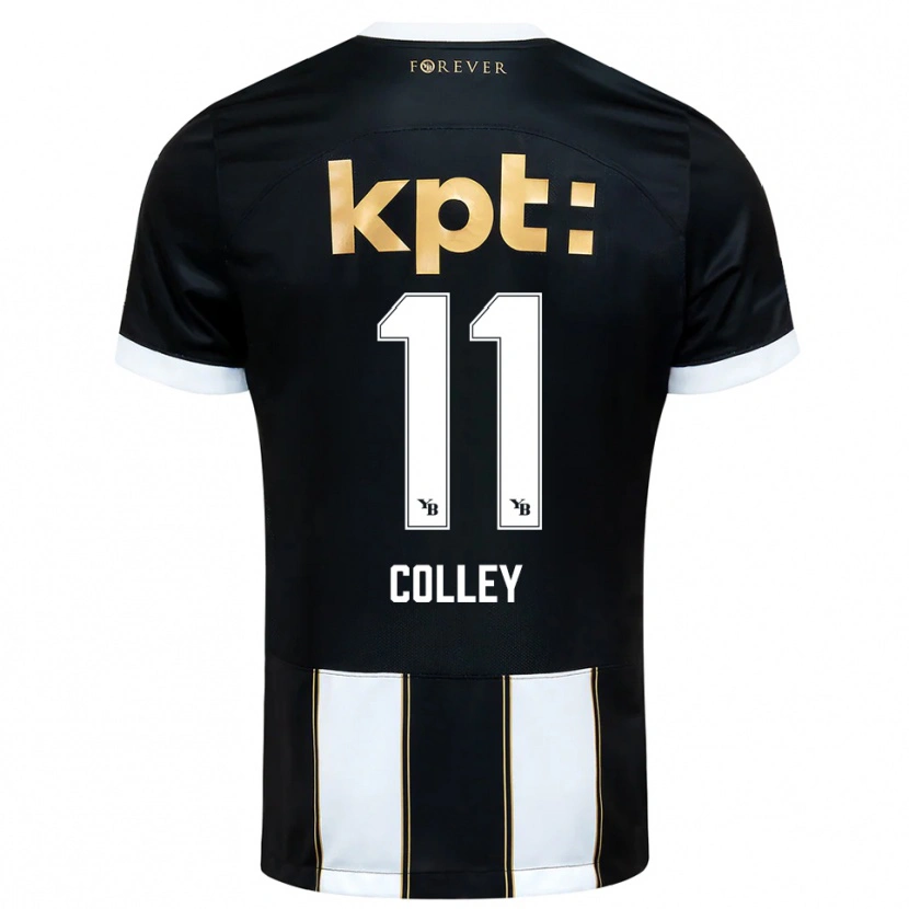 Danxen Kinderen Ebrima Colley #11 Zwart Wit Uitshirt Uittenue 2025/26 T-Shirt België