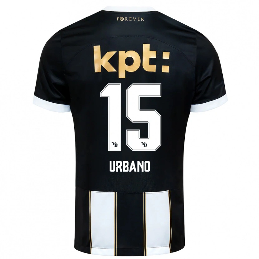 Danxen Kinderen Nicolò Urbano #15 Zwart Wit Uitshirt Uittenue 2025/26 T-Shirt België