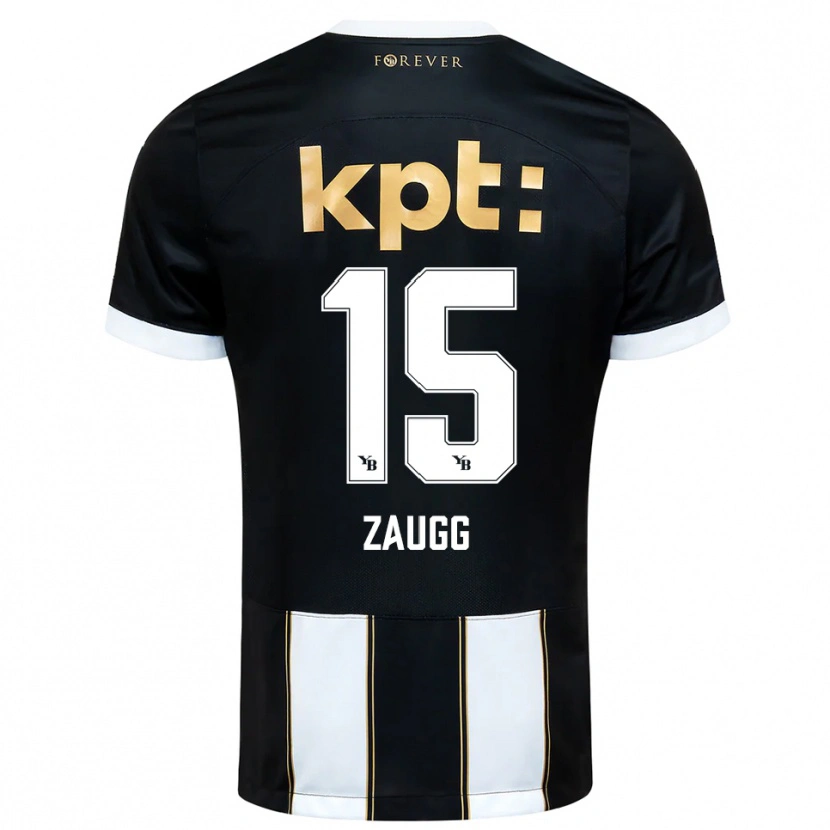Danxen Kinderen Leana Zaugg #15 Zwart Wit Uitshirt Uittenue 2025/26 T-Shirt België