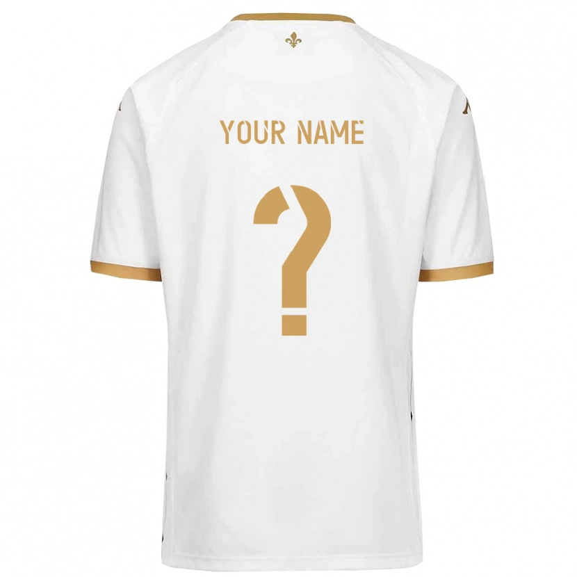 Danxen Kinderen Uw Naam #0 Wit Goud Uitshirt Uittenue 2025/26 T-Shirt België