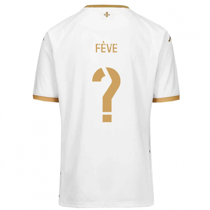 Danxen Kinderen Lino Fève #0 Wit Goud Uitshirt Uittenue 2025/26 T-Shirt België