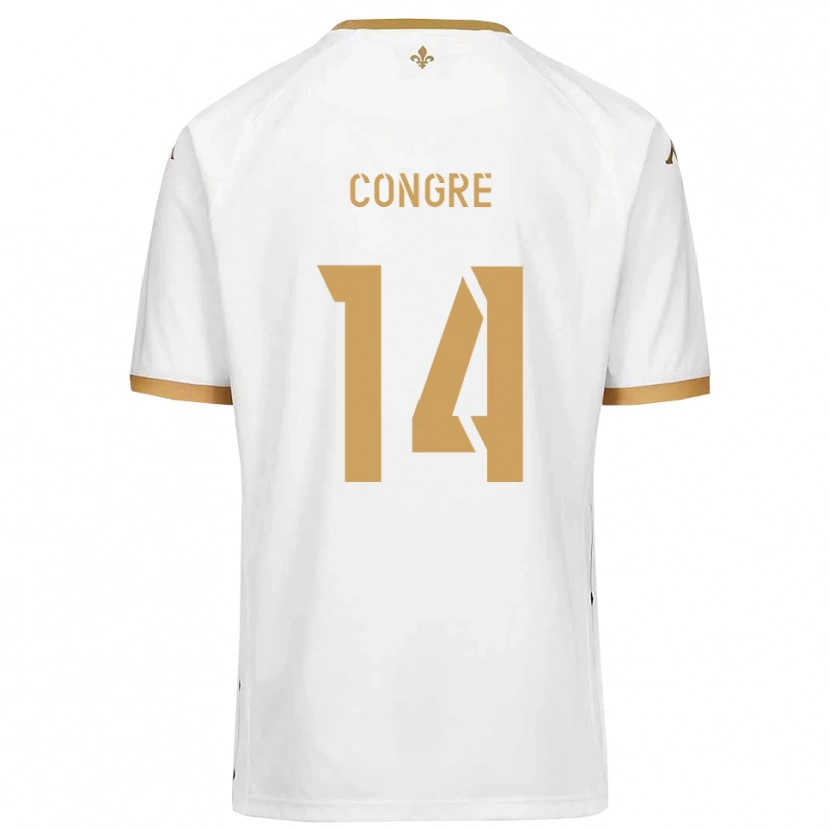 Danxen Kinderen Leny Congre #14 Wit Goud Uitshirt Uittenue 2025/26 T-Shirt België
