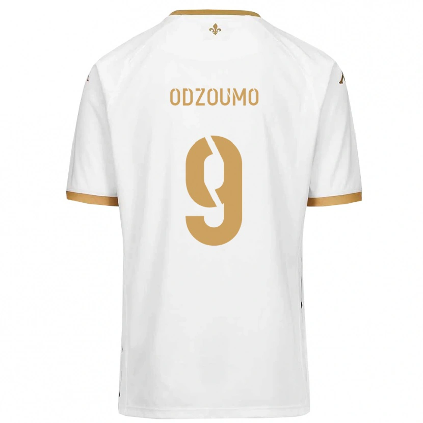 Danxen Kinderen Cédric Odzoumo #9 Wit Goud Uitshirt Uittenue 2025/26 T-Shirt België