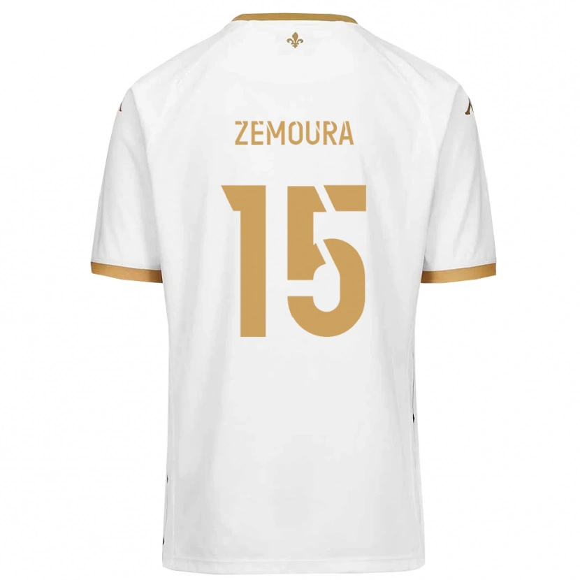 Danxen Kinderen Yohan Zemoura #15 Wit Goud Uitshirt Uittenue 2025/26 T-Shirt België