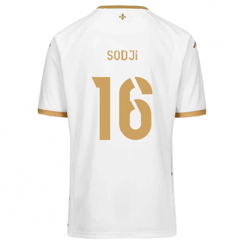 Danxen Kinderen Alexandre Sodji #16 Wit Goud Uitshirt Uittenue 2025/26 T-Shirt België