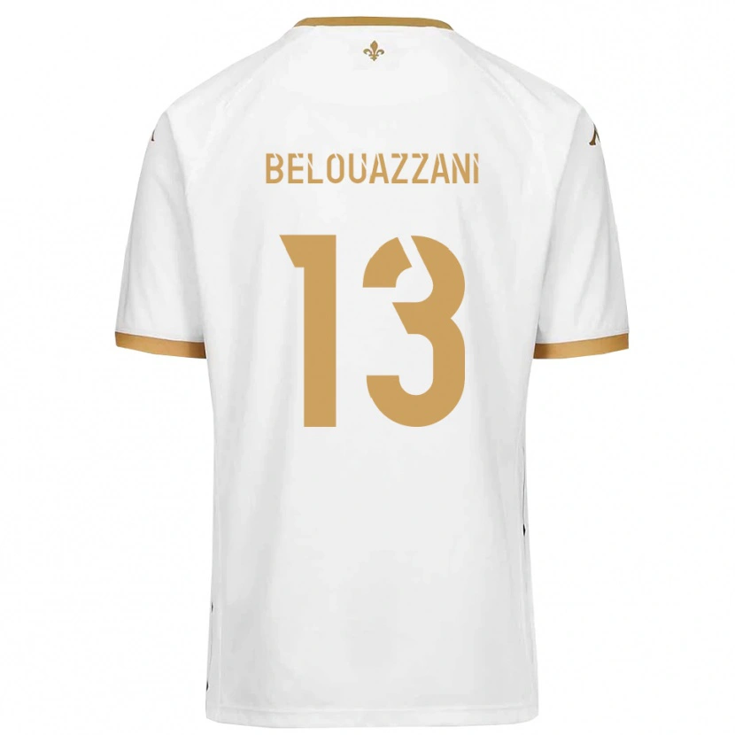Danxen Kinderen Islam Belouazzani #13 Wit Goud Uitshirt Uittenue 2025/26 T-Shirt België