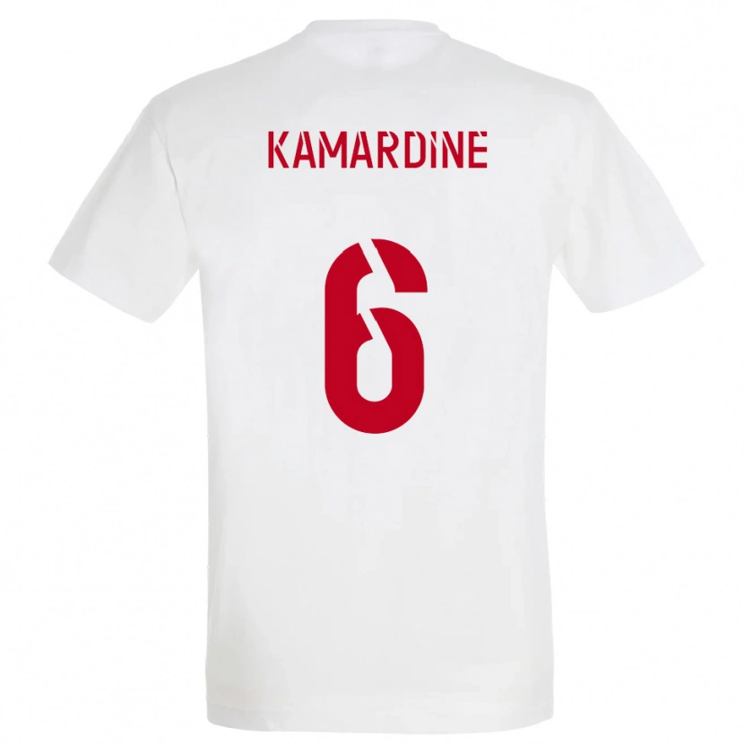Danxen Kinderen Mohamed Kamardine #6 Wit Rood Geel Uitshirt Uittenue 2025/26 T-Shirt België