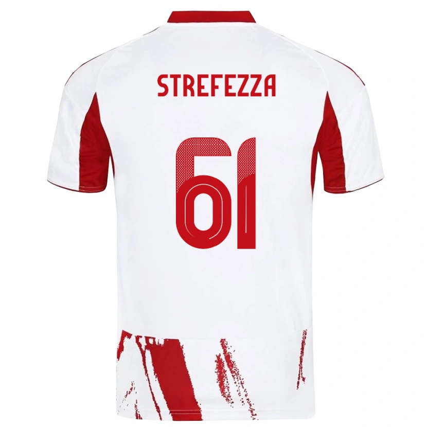 Danxen Kinderen Gabriel Strefezza #61 Wit Rood Uitshirt Uittenue 2025/26 T-Shirt België