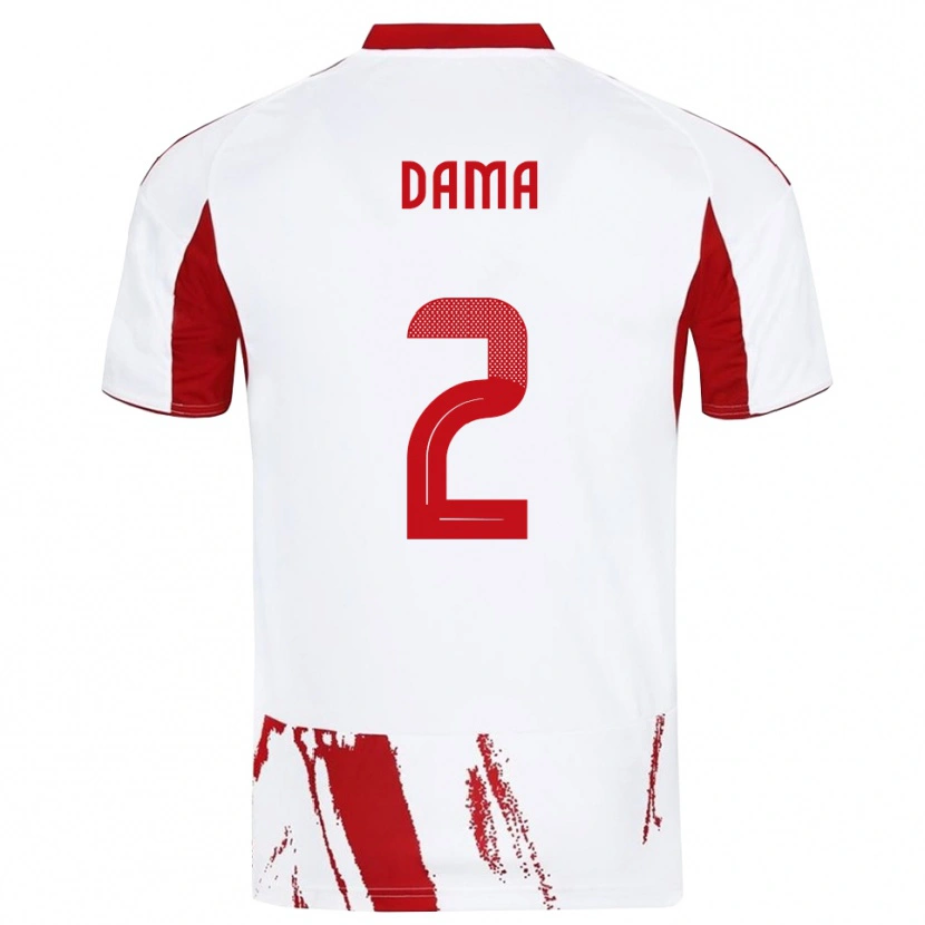 Danxen Kinderen Antonis Dama #2 Wit Rood Uitshirt Uittenue 2025/26 T-Shirt België