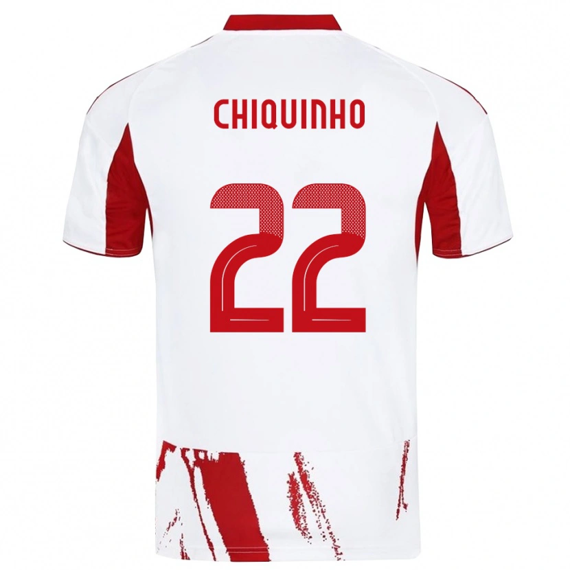 Danxen Kinderen Chiquinho #22 Wit Rood Uitshirt Uittenue 2025/26 T-Shirt België