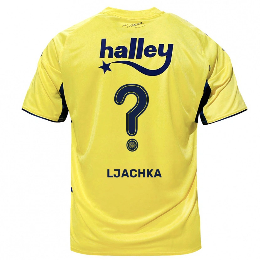 Danxen Kinderen Blendi Ljachka #0 Geel Donkerblauw Uitshirt Uittenue 2025/26 T-Shirt België