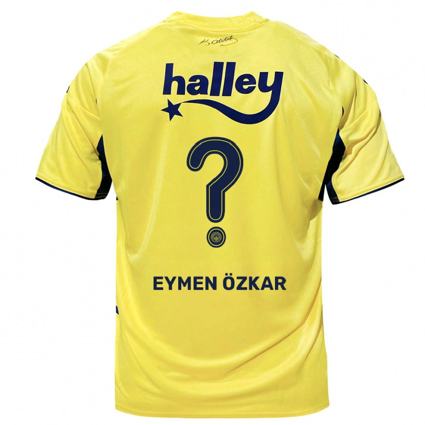 Danxen Kinderen Ali Eymen Özkar #0 Geel Donkerblauw Uitshirt Uittenue 2025/26 T-Shirt België