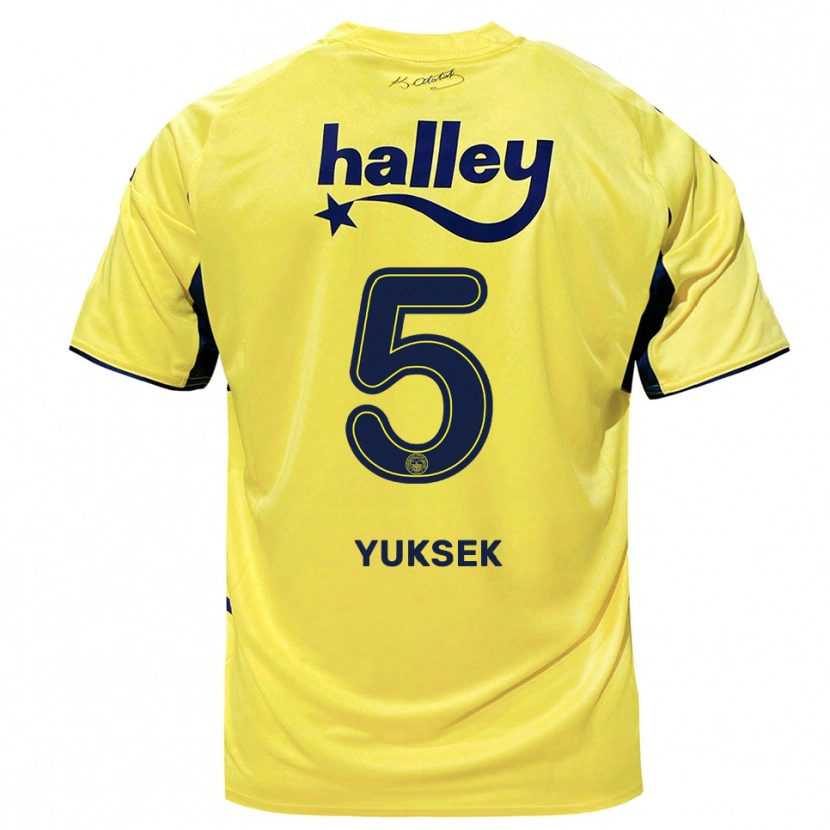 Danxen Kinderen İsmail Yüksek #5 Geel Donkerblauw Uitshirt Uittenue 2025/26 T-Shirt België