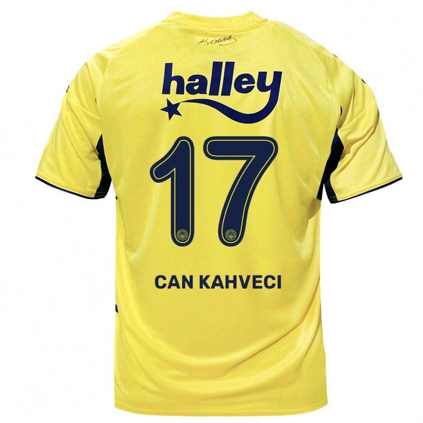 Danxen Kinderen İrfan Can Kahveci #17 Geel Donkerblauw Uitshirt Uittenue 2025/26 T-Shirt België