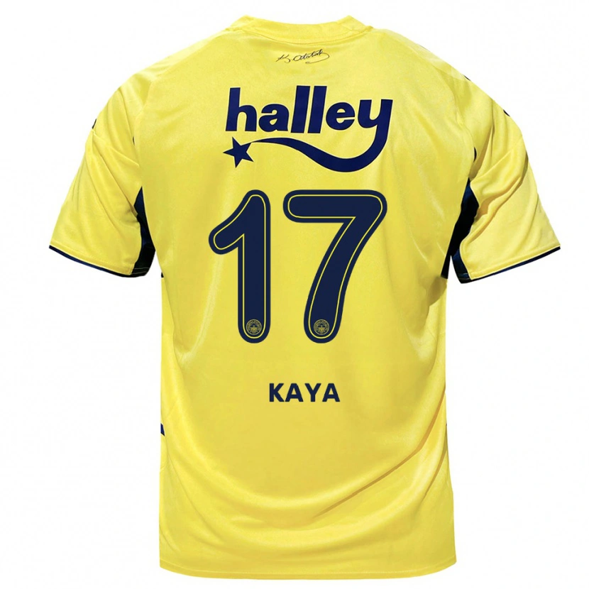 Danxen Kinderen İpek Kaya #17 Geel Donkerblauw Uitshirt Uittenue 2025/26 T-Shirt België