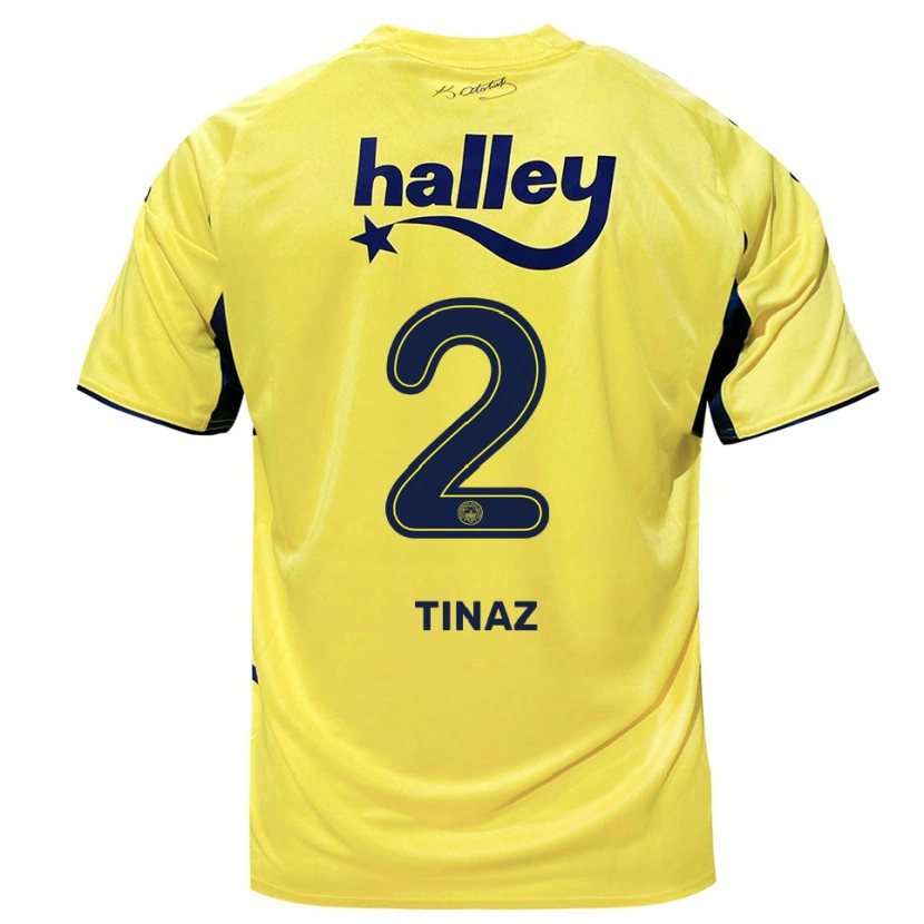 Danxen Kinderen Altuğ Tınaz #2 Geel Donkerblauw Uitshirt Uittenue 2025/26 T-Shirt België