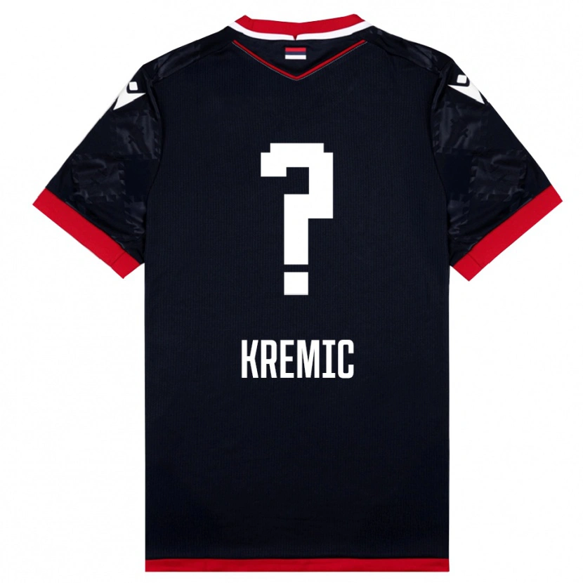 Danxen Kinderen Luka Kremic #0 Zwart Rood Uitshirt Uittenue 2025/26 T-Shirt België