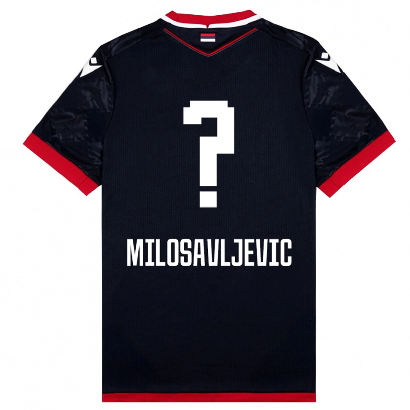 Danxen Kinderen Mihajlo Milosavljevic #0 Zwart Rood Uitshirt Uittenue 2025/26 T-Shirt België