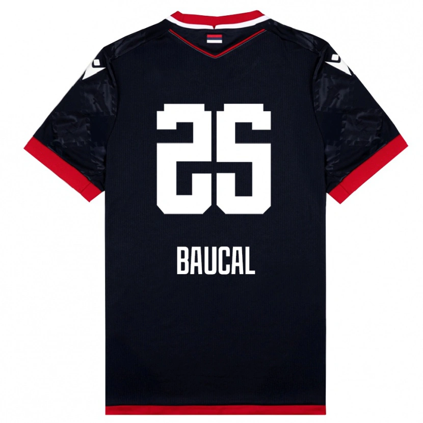 Danxen Kinderen Strahinja Baucal #25 Zwart Rood Uitshirt Uittenue 2025/26 T-Shirt België