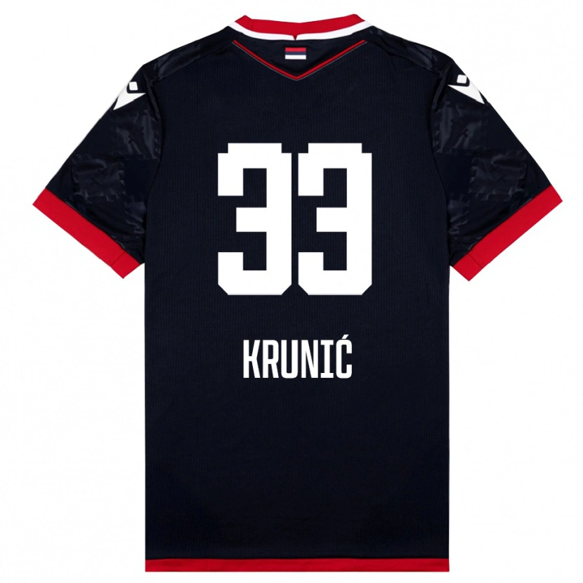 Danxen Kinderen Rade Krunic #33 Zwart Rood Uitshirt Uittenue 2025/26 T-Shirt België