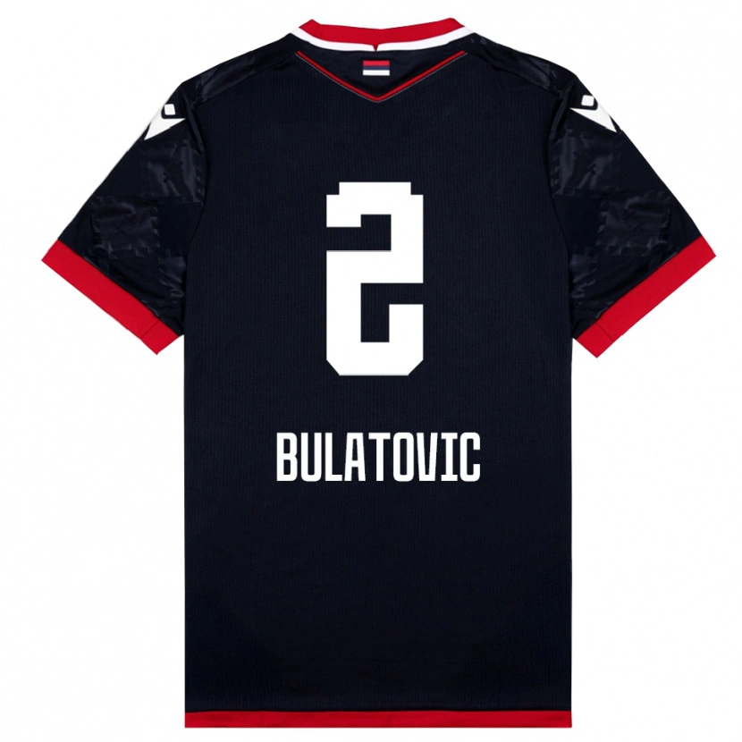 Danxen Kinderen Danilo Bulatovic #2 Zwart Rood Uitshirt Uittenue 2025/26 T-Shirt België