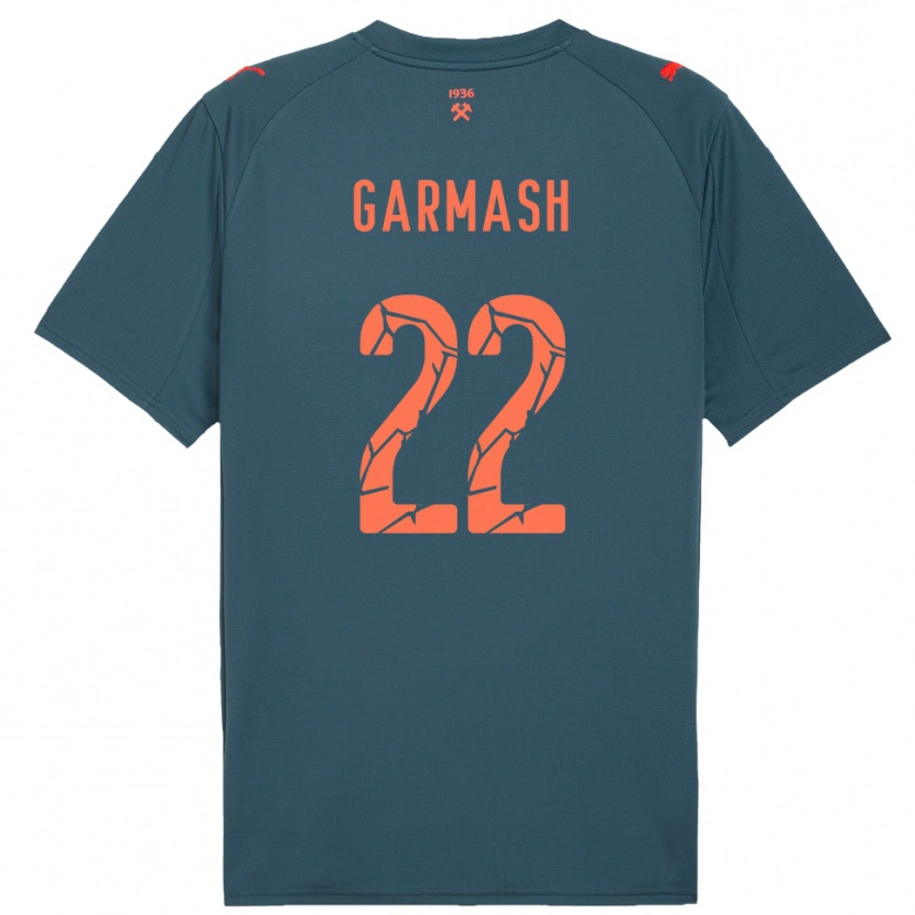 Danxen Kinderen Yevgeniy Garmash #22 Donkerblauw Rood Uitshirt Uittenue 2025/26 T-Shirt België