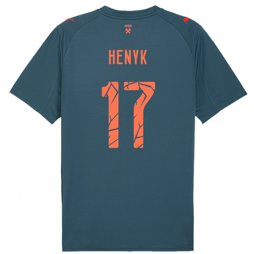 Danxen Kinderen Oksana Henyk #17 Donkerblauw Rood Uitshirt Uittenue 2025/26 T-Shirt België