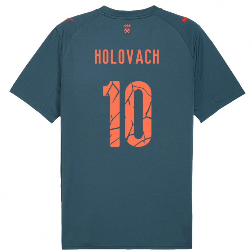 Danxen Kinderen Viktoriia Holovach #10 Donkerblauw Rood Uitshirt Uittenue 2025/26 T-Shirt België