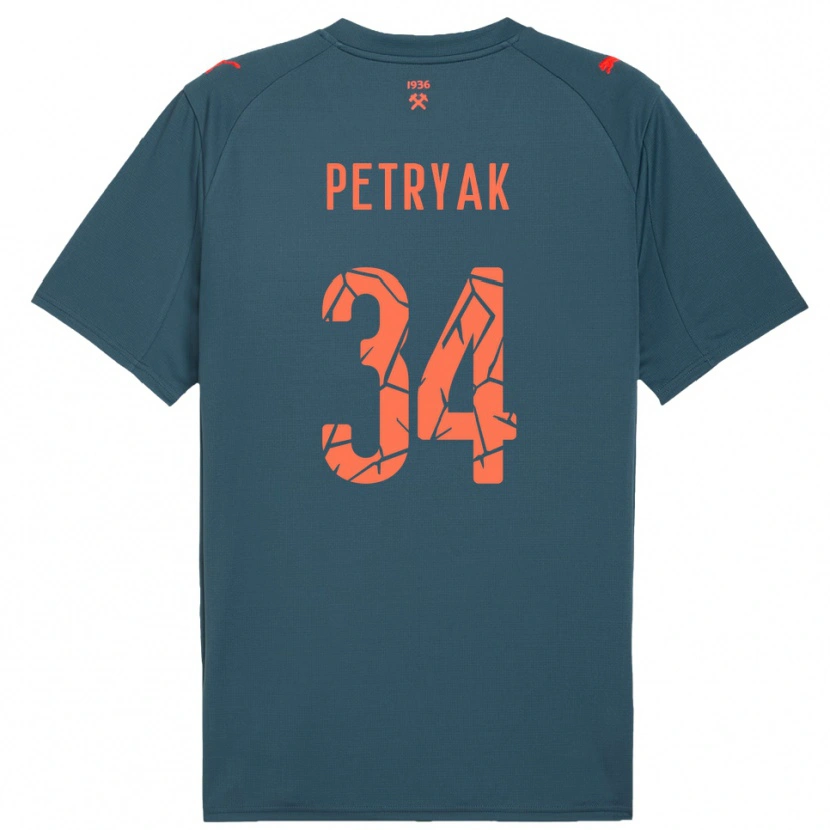 Danxen Kinderen Ivan Petryak #34 Donkerblauw Rood Uitshirt Uittenue 2025/26 T-Shirt België