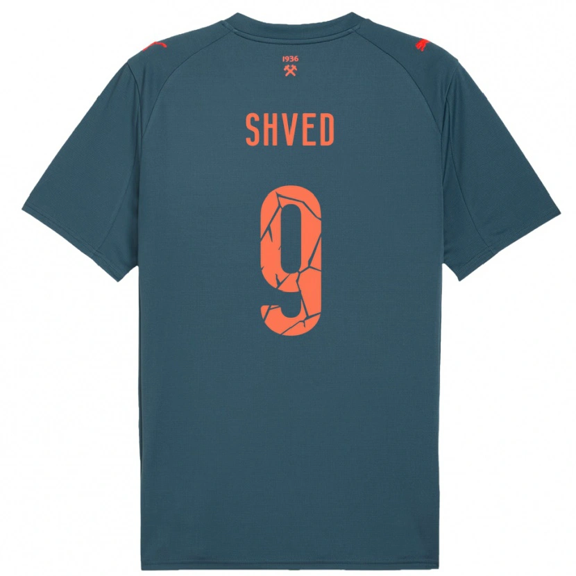 Danxen Kinderen Maryan Shved #9 Donkerblauw Rood Uitshirt Uittenue 2025/26 T-Shirt België