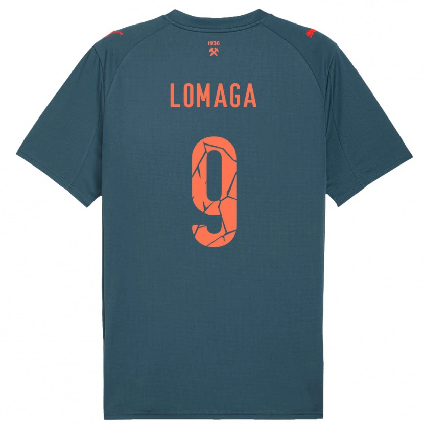 Danxen Kinderen Oleksandr Lomaga #9 Donkerblauw Rood Uitshirt Uittenue 2025/26 T-Shirt België