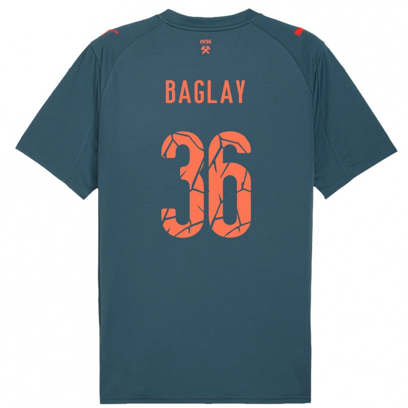 Danxen Kinderen Rostyslav Baglay #36 Donkerblauw Rood Uitshirt Uittenue 2025/26 T-Shirt België