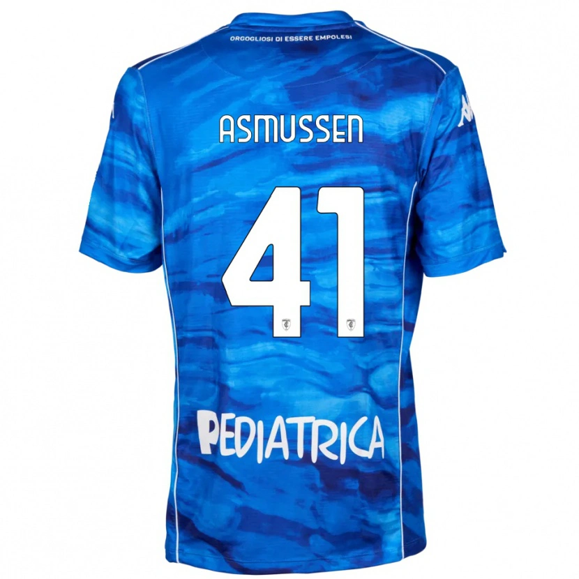 Danxen Heren Ank Asmussen #41 Blauw Wit Thuisshirt Thuistenue 2025/26 T-Shirt België
