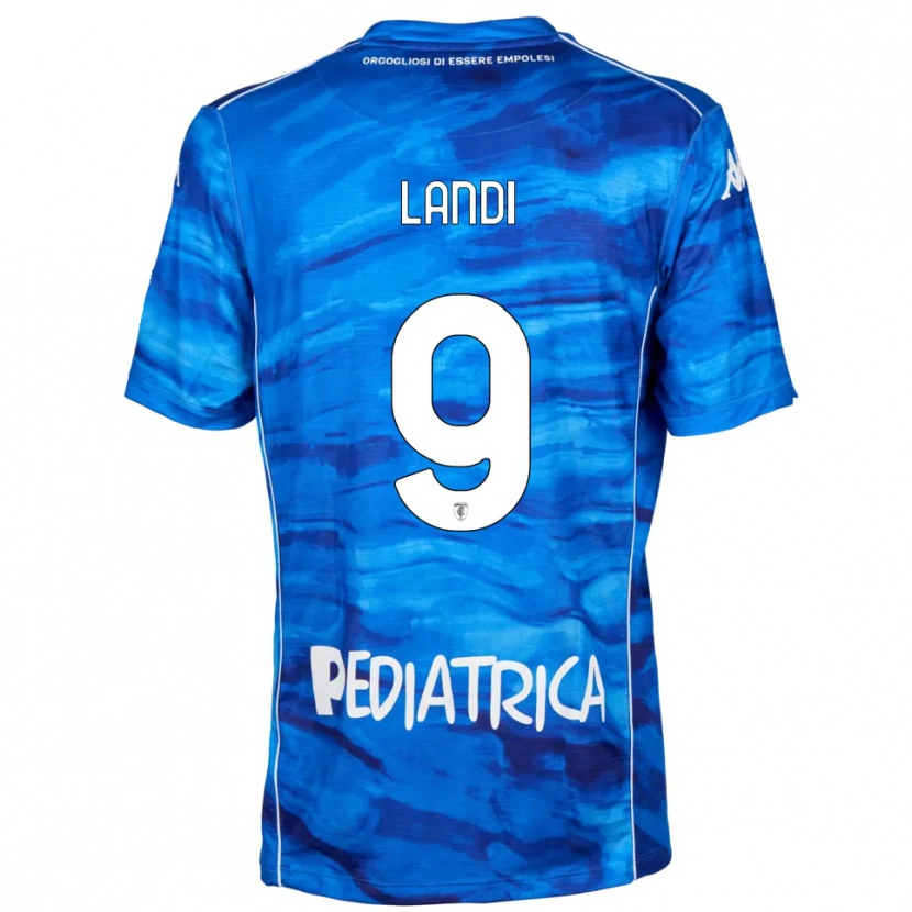 Danxen Heren Jacopo Landi #9 Blauw Wit Thuisshirt Thuistenue 2025/26 T-Shirt België