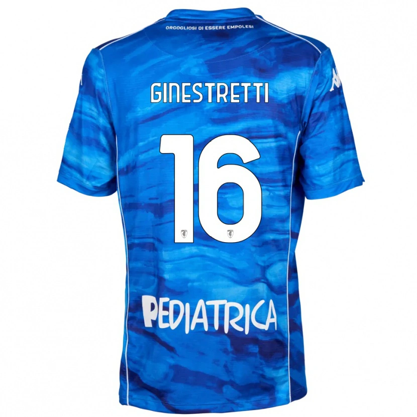 Danxen Heren Davide Ginestretti #16 Blauw Wit Thuisshirt Thuistenue 2025/26 T-Shirt België