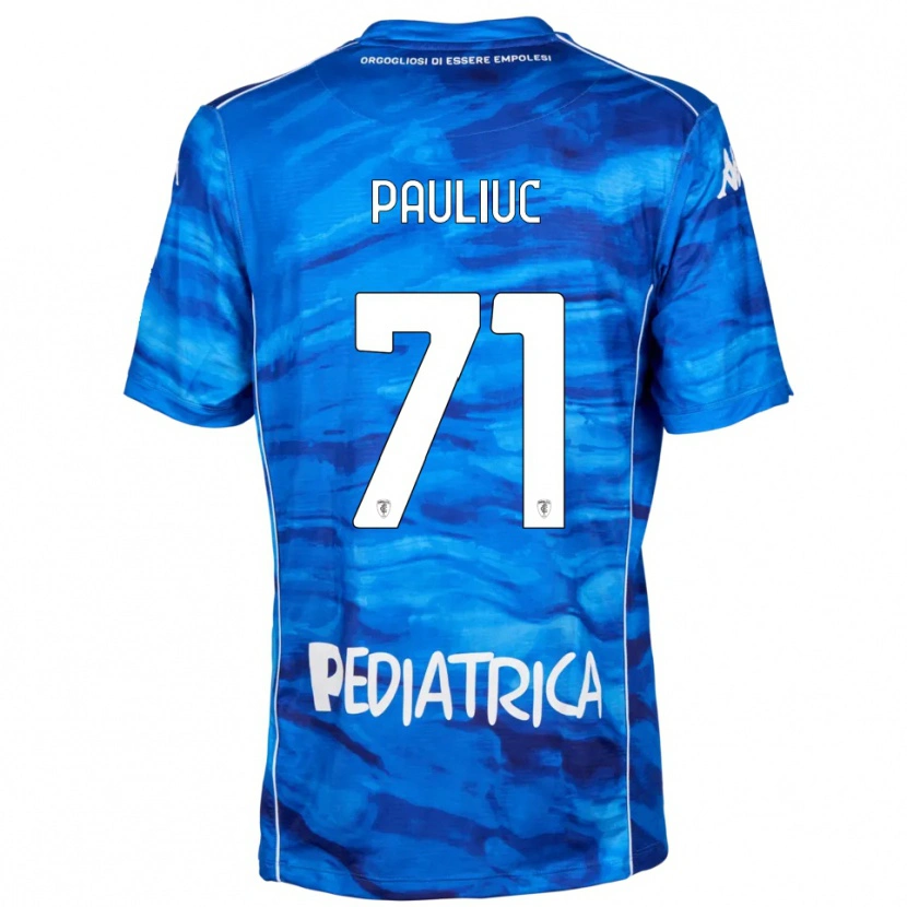 Danxen Heren Nicolò Pauliuc #71 Blauw Wit Thuisshirt Thuistenue 2025/26 T-Shirt België