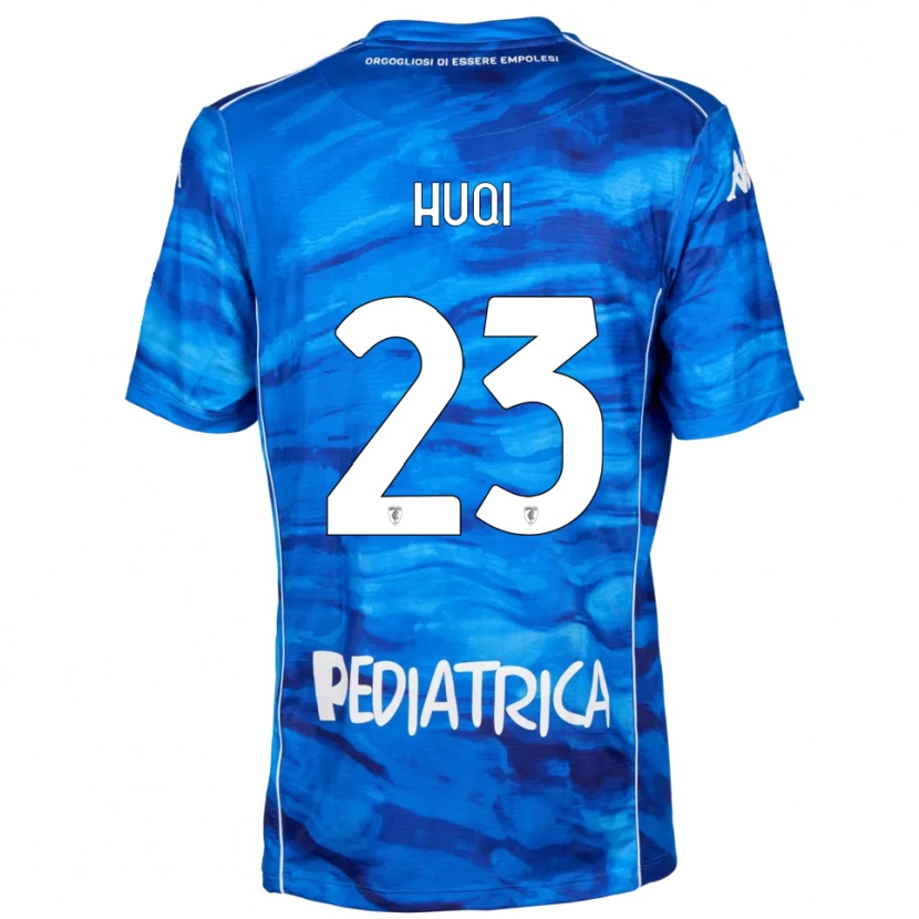 Danxen Heren Mattia Huqi #23 Blauw Wit Thuisshirt Thuistenue 2025/26 T-Shirt België