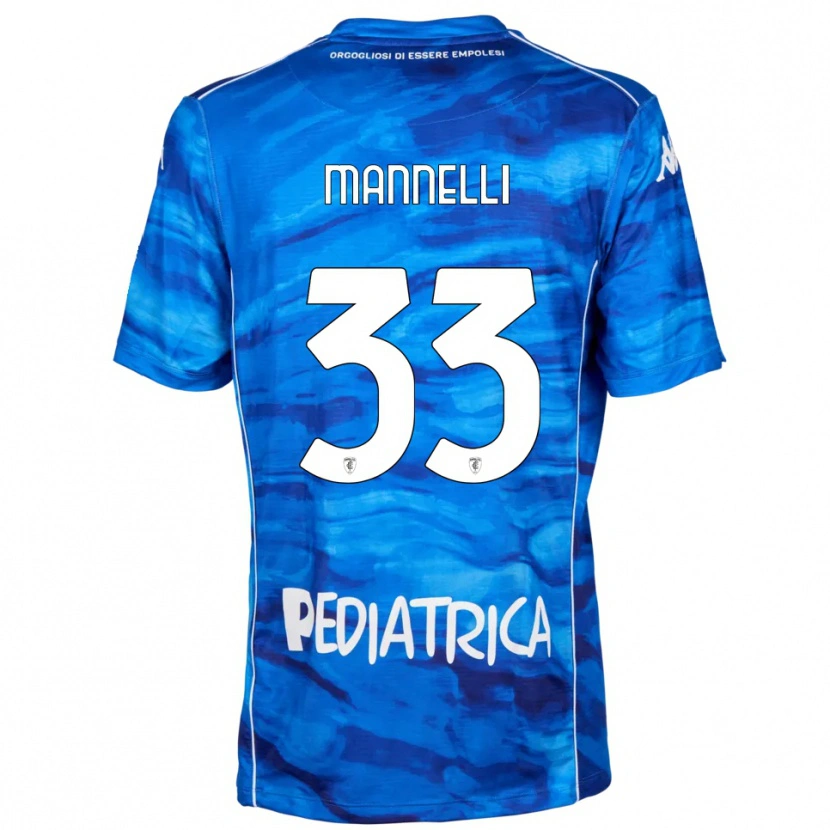 Danxen Heren Matteo Mannelli #33 Blauw Wit Thuisshirt Thuistenue 2025/26 T-Shirt België