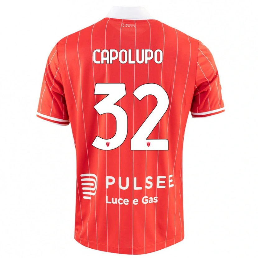 Danxen Heren Samuele Capolupo #32 Rood Wit Thuisshirt Thuistenue 2025/26 T-Shirt België
