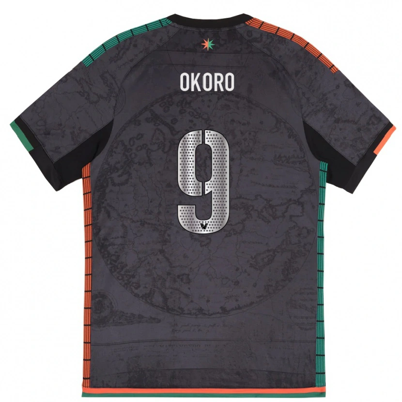 Danxen Heren Alvin Okoro #9 Donkergrijs Thuisshirt Thuistenue 2025/26 T-Shirt België