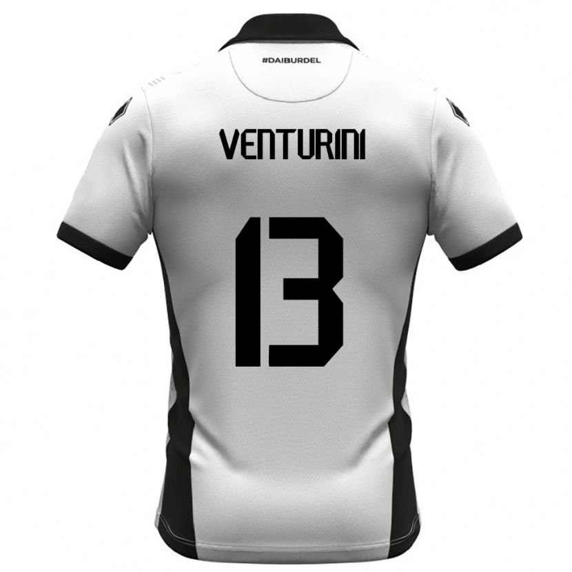 Danxen Heren Diego Venturini #13 Wit Zwart Oranje Thuisshirt Thuistenue 2025/26 T-Shirt België