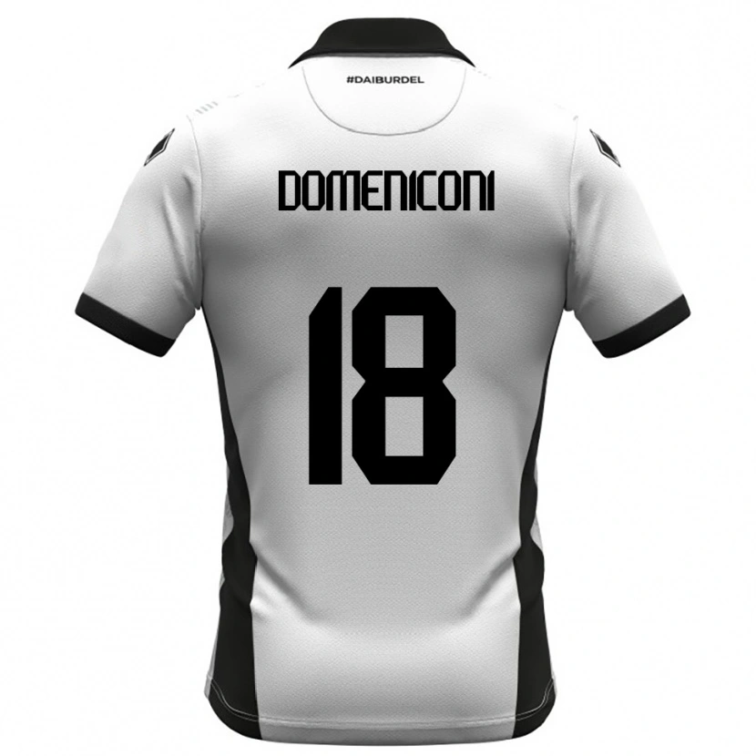 Danxen Heren Riccardo Domeniconi #18 Wit Zwart Oranje Thuisshirt Thuistenue 2025/26 T-Shirt België